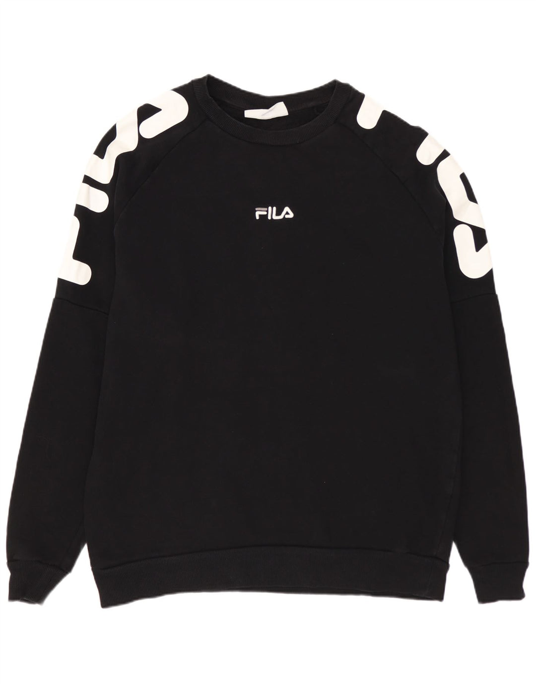 FILA Herren Grafik-Sweatshirt-Pullover XL aus schwarzer Baumwolle