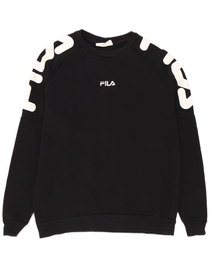 FILA Herren Grafik-Sweatshirt-Pullover XL aus schwarzer Baumwolle