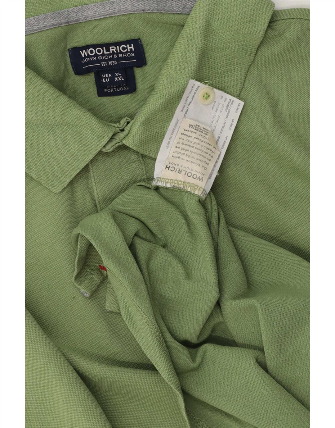 Woolrich Herren Poloshirt XL Grüne Baumwolle