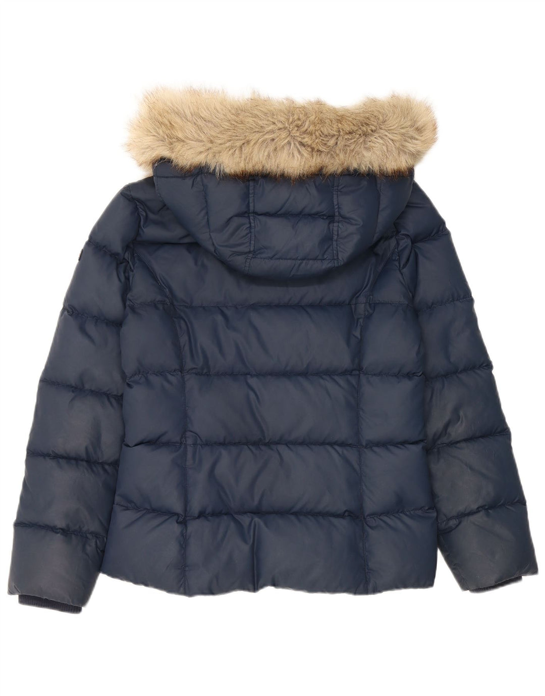 Tommy Hilfiger Wattierte Jacke mit Kapuze für Mädchen, 15–16 Jahre, blaues Polyester