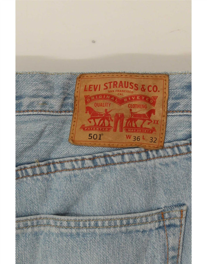 Levi's Herren 501 Straight Jeans W36 L32 Blaue Baumwolle
