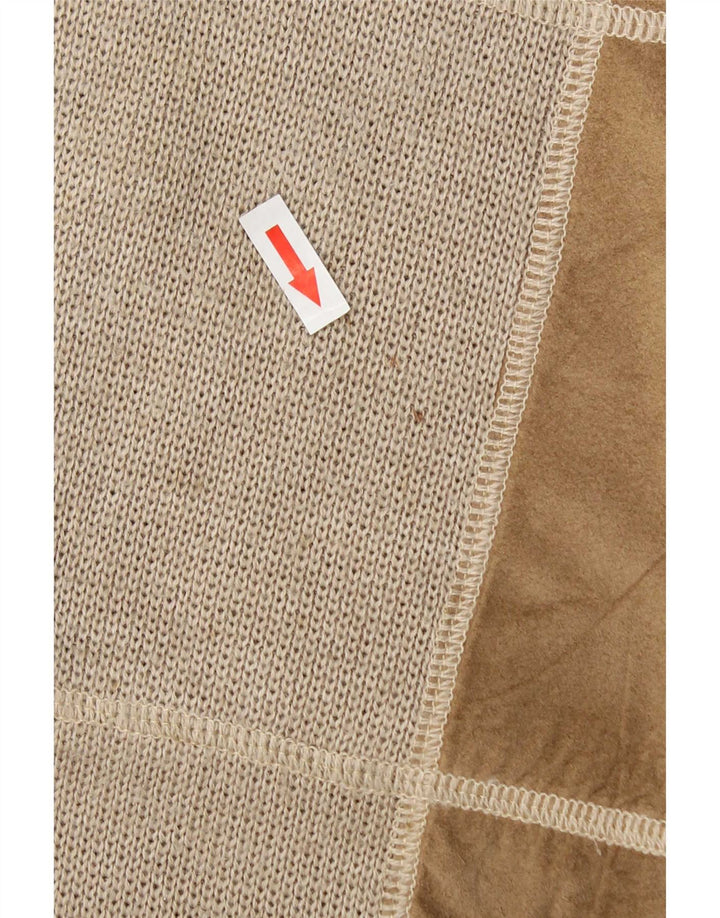 Vintage Herren Pullover mit Rundhalsausschnitt, große grau gestreifte Wolle