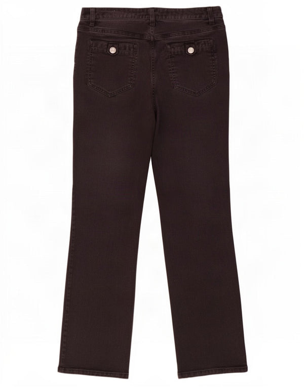 Laura Ashley Damen Straight Jeans UK 14 Large W32 L30 Schwarze Baumwolle