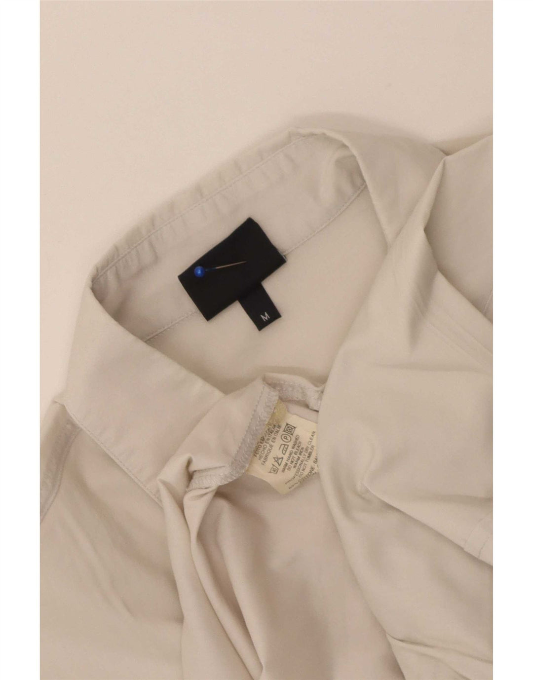 Trussardi Jeans Herren-Kurzarmhemd aus mittelweißer Baumwolle