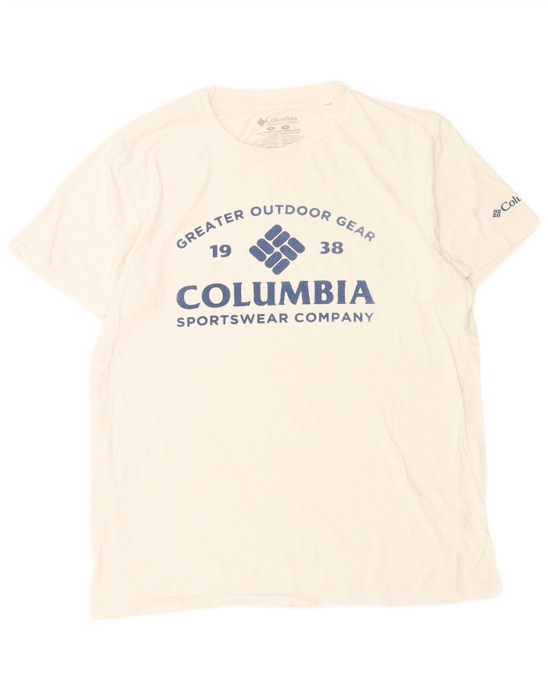 Columbia Herren-T-Shirt mit Grafik, mittelweiße Baumwolle