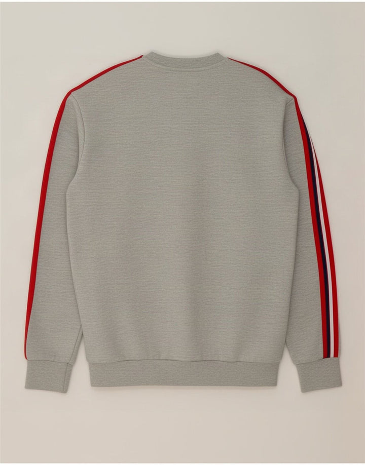 Zara Herren-Sweatshirt-Pullover, kleines graues Farbblock-Polyester