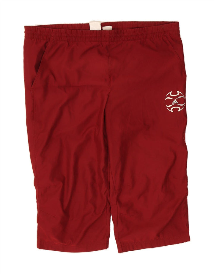 ADIDAS Mens Bermuda Sport Shorts Medium  Red Polyester Vintage Adidas and Second-Hand Adidas from Messina Hembry 
