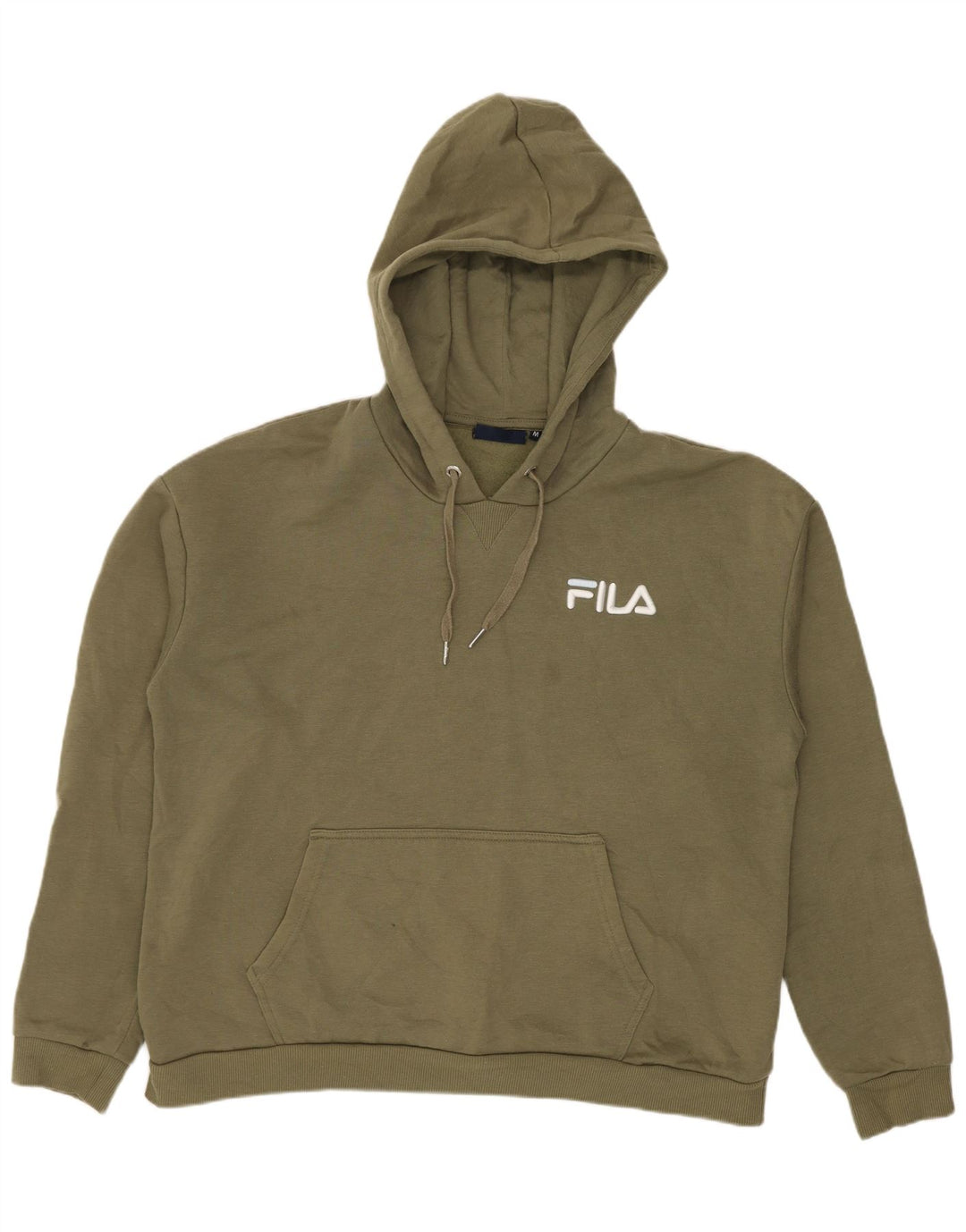 Fila Damen Übergroßer Kapuzenpullover UK 14 Medium Khaki Polyester