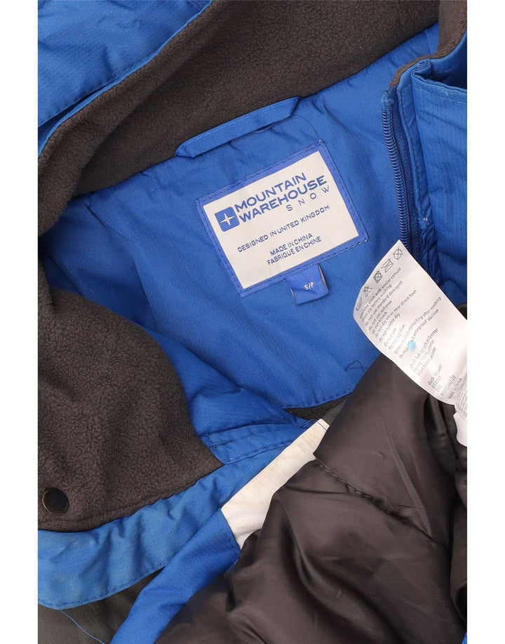 Mountain Warehouse Herren-Skijacke mit Kapuze, UK 36, Small, Blau, Farbblock