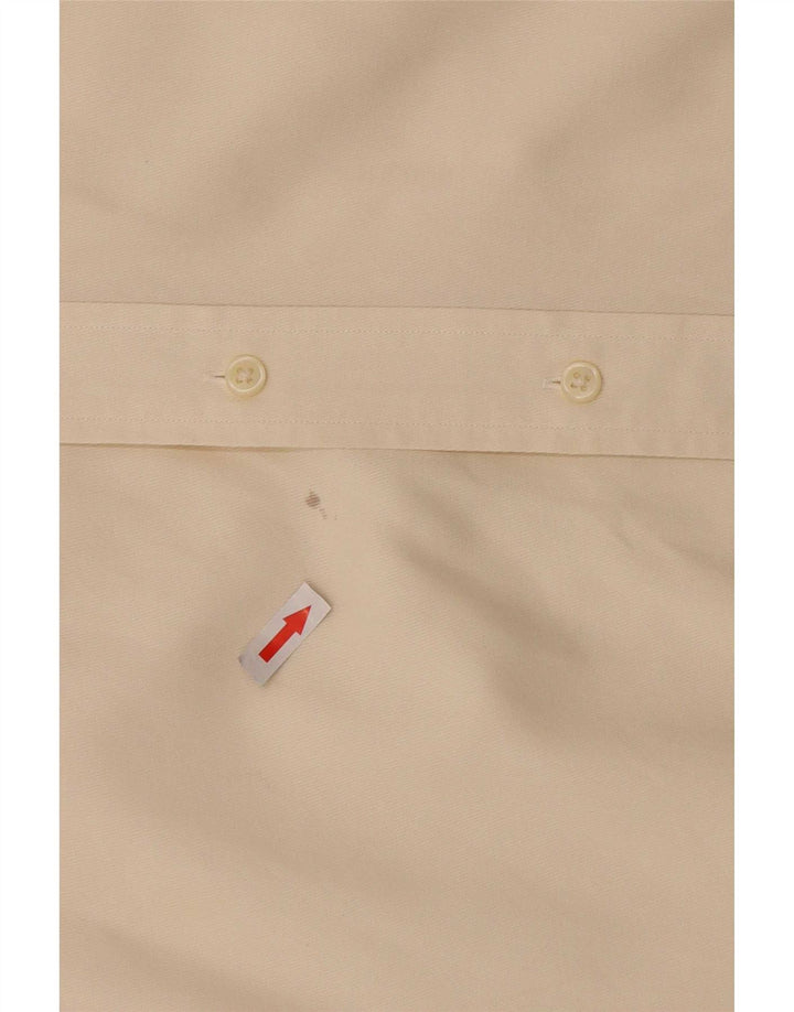 Ralph Lauren Herren-Hemd mit klassischer Passform, groß, cremefarbene Baumwolle