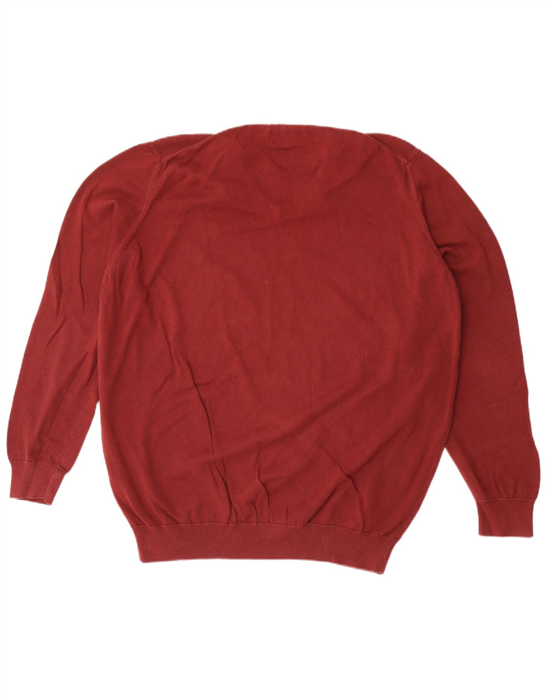 Barbour Herren-Pullover mit V-Ausschnitt, 2XL, kastanienbraune Baumwolle