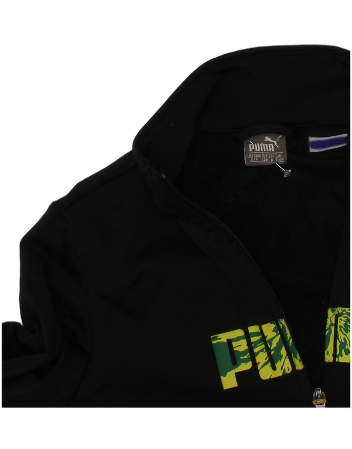 Puma Jungen Grafik-Trainingsanzug-Top-Jacke, 7–8 Jahre, Schwarz, Farbblock