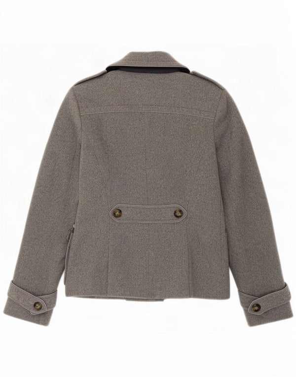 Intrend Damen Pea Coat UK 8 Small Graue Schurwolle