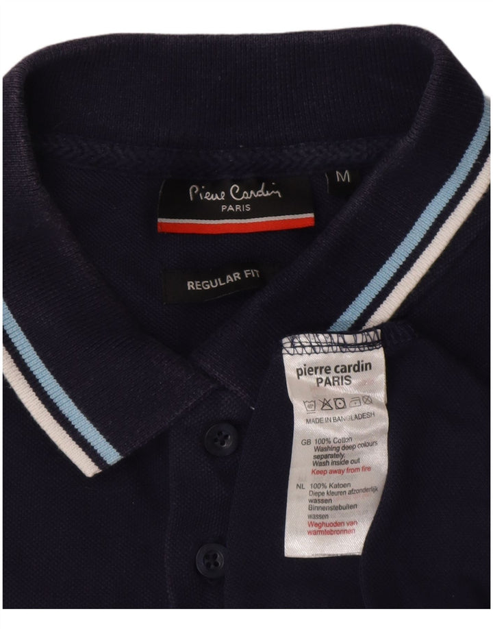 Pierre Cardin Herren-Poloshirt mit normaler Passform, mittelmarineblaue Baumwolle