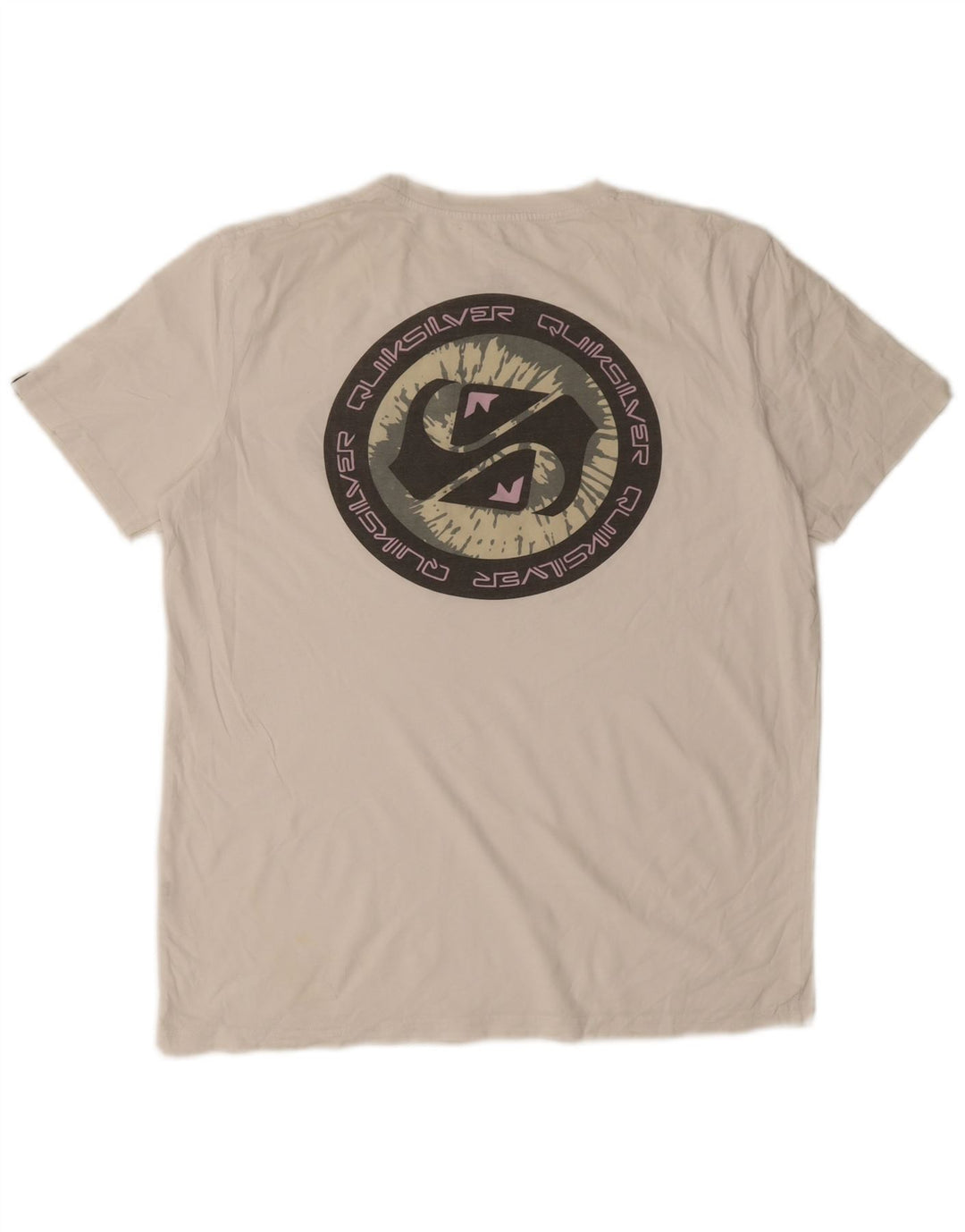 Quiksilver Herren-T-Shirt mit normaler Passform und Grafik, Mittelweiß