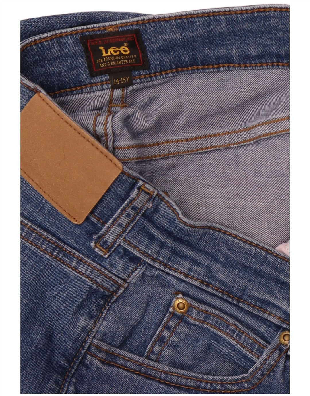 LEE gerade Jeans für Mädchen, 14–15 Jahre, W30, L29, blaue Baumwolle
