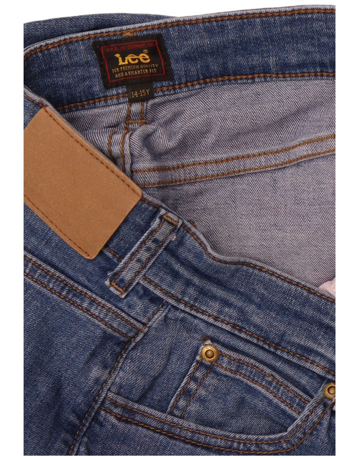 LEE gerade Jeans für Mädchen, 14–15 Jahre, W30, L29, blaue Baumwolle