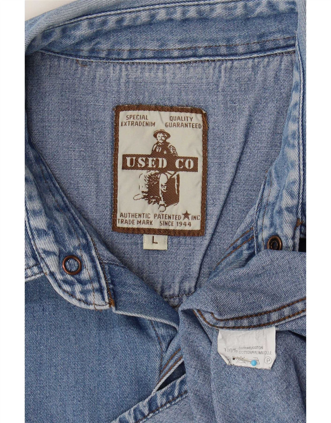 Vintage Herren Jeanshemd Große blaue Baumwolle