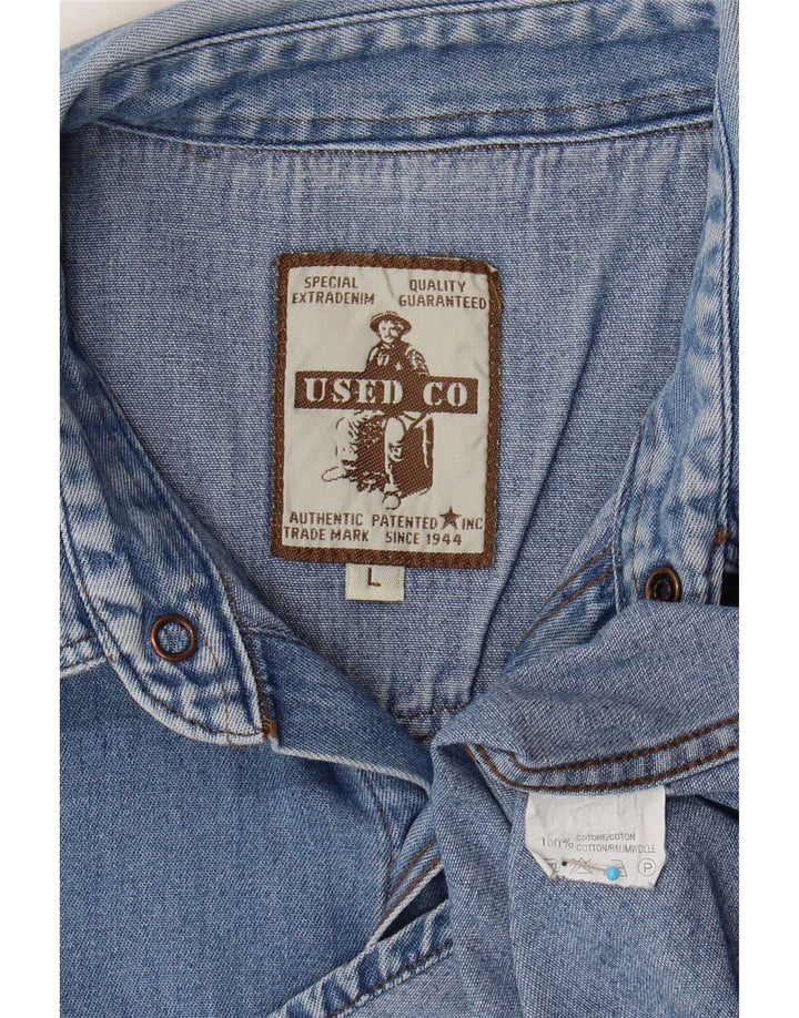 Vintage Herren Jeanshemd Große blaue Baumwolle