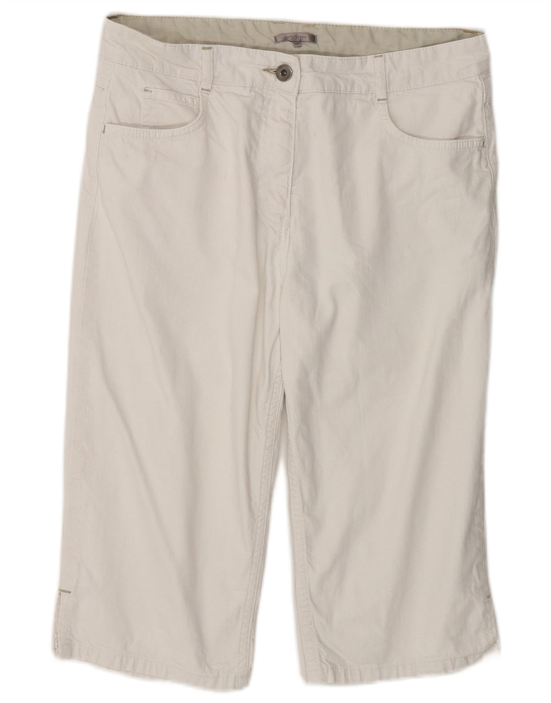 John Lewis Damen Bermudashorts UK 14 Large W32 Weiße Baumwolle