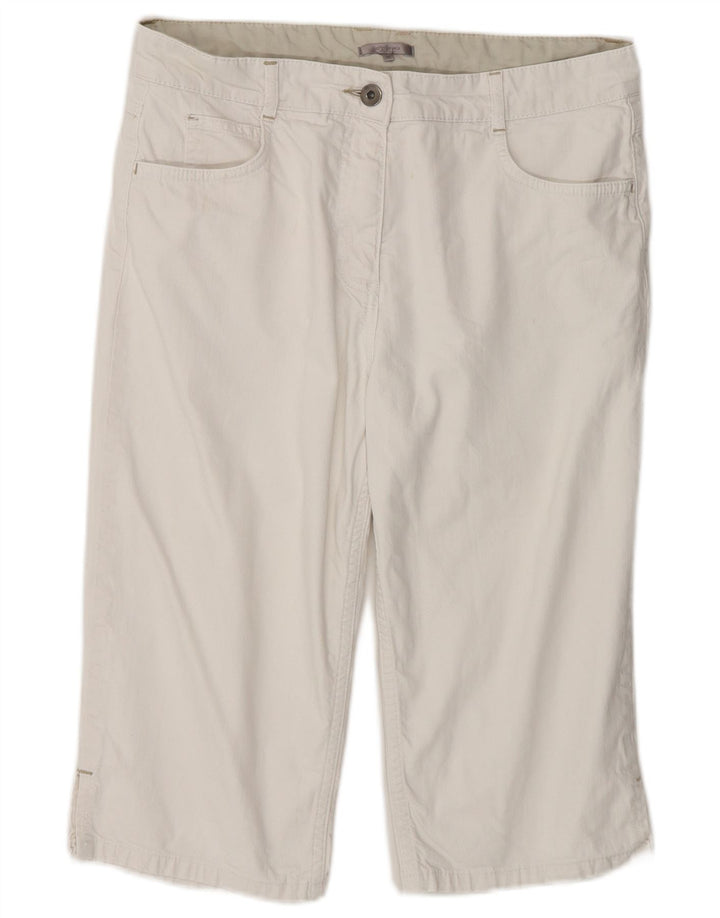 John Lewis Damen Bermudashorts UK 14 Large W32 Weiße Baumwolle
