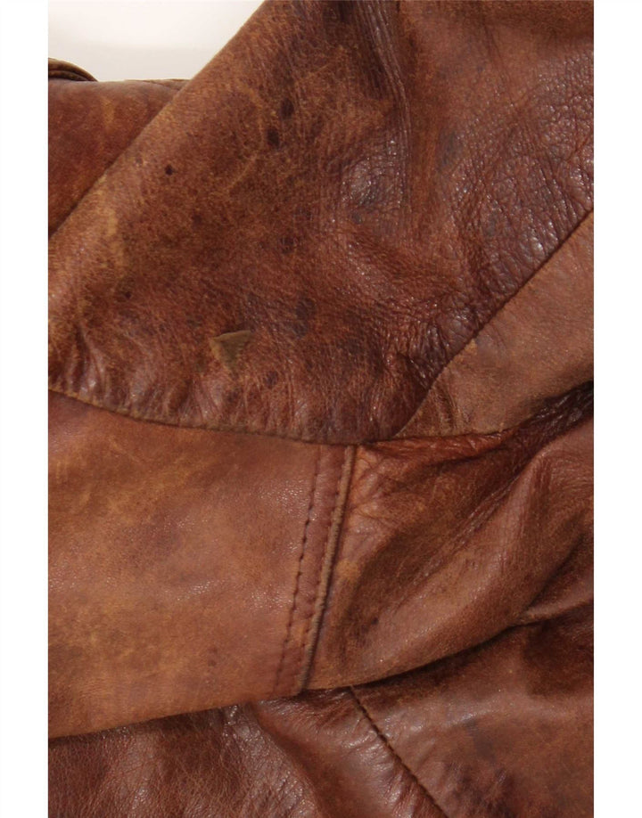 Vintage Herren Lederjacke UK 38 Mittelbraun
