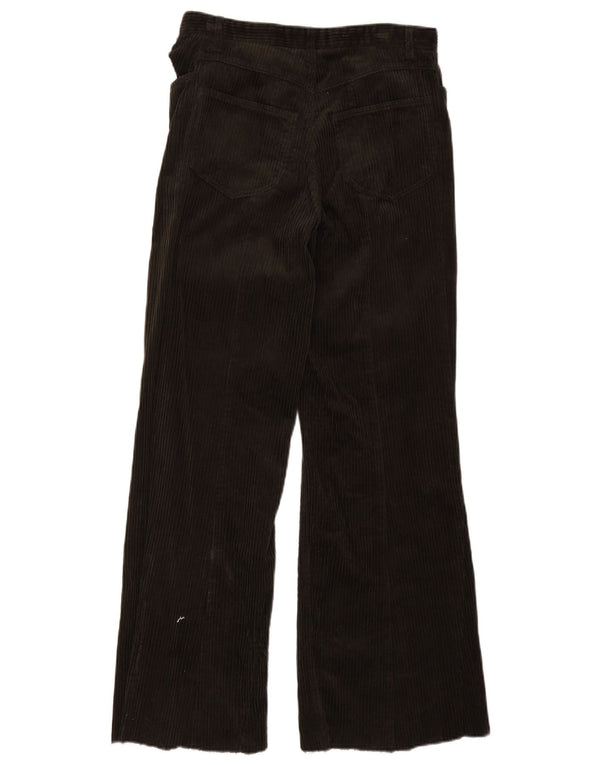 Zara Damen Cordhose mit weitem Bein, Größe S, W26, L30, Khaki, Baumwolle
