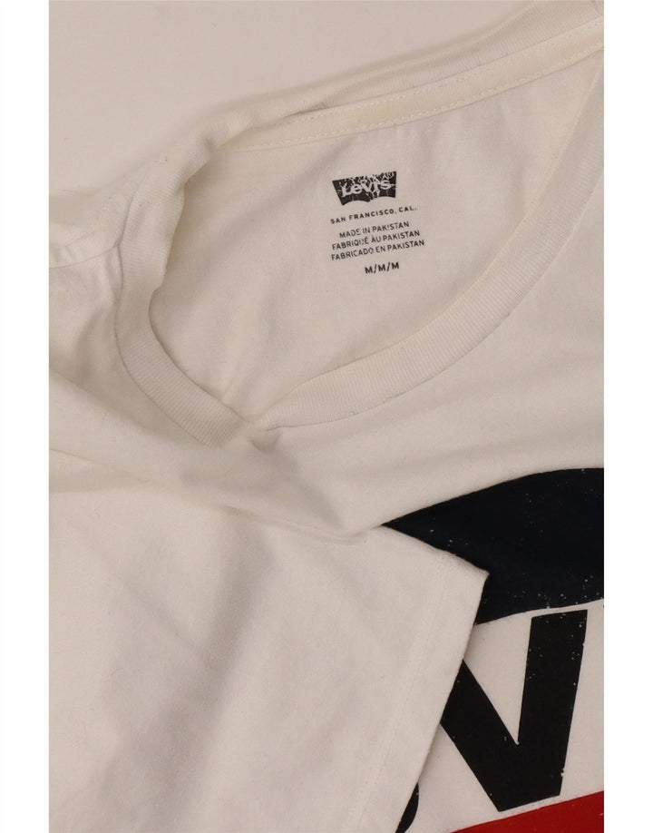 Levi's Herren T-Shirt mit Grafik, Mittelweiß