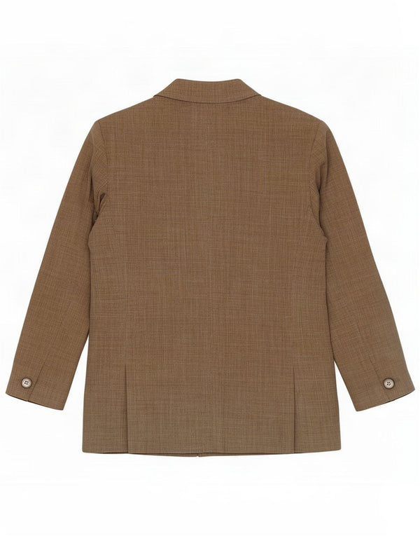 Max Mara Damen Zweireiher-Blazerjacke UK 16 Large Khaki Schurwolle