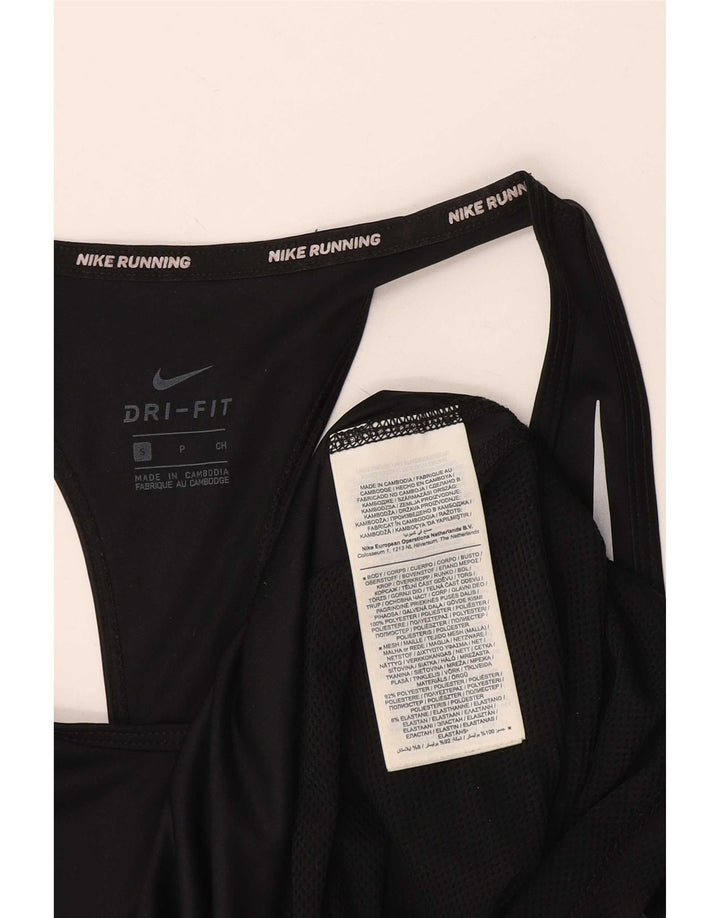 Nike Damen Dri Fit Weste Top UK 10 Small Schwarz Polyester