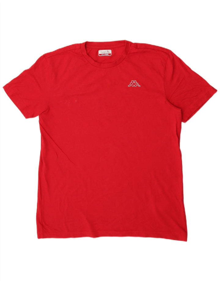 Kappa Herren T-Shirt Top 2XL Rote Baumwolle