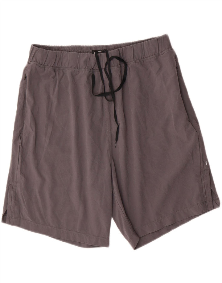 HURLEY Herren-Sportshorts, groß, graues Polyester