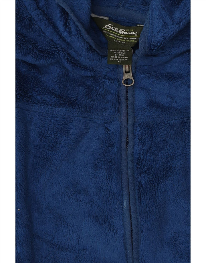 Eddie Bauer Damen-Fleecejacke mit Kapuze, UK 14, Mittelblau, Polyester