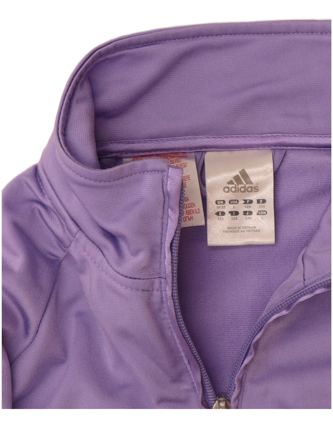 Adidas Mädchen Trainingsanzug Top Jacke 11-12 Jahre Lila Polyester