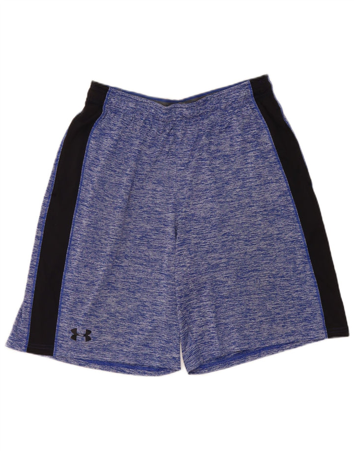 UNDER ARMOUR Herren-Sportshorts in mittelblauem Farbblockdesign