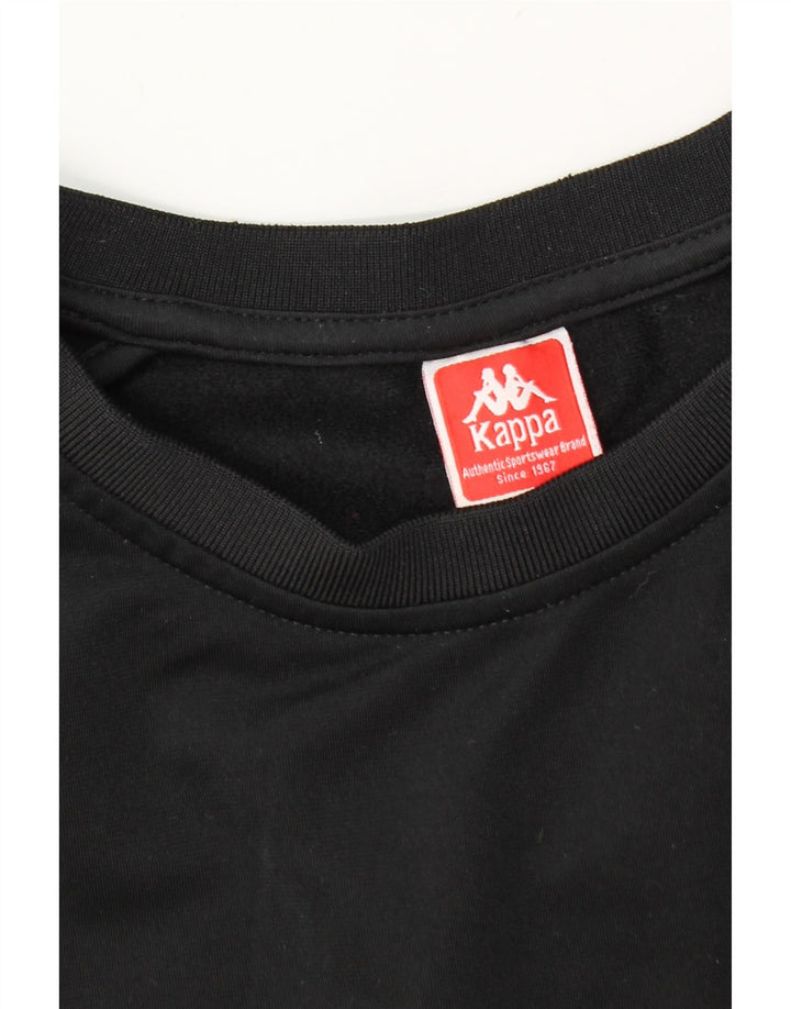 Kappa Herren Grafik-Sweatshirt-Pullover Mittelschwarzes Polyester