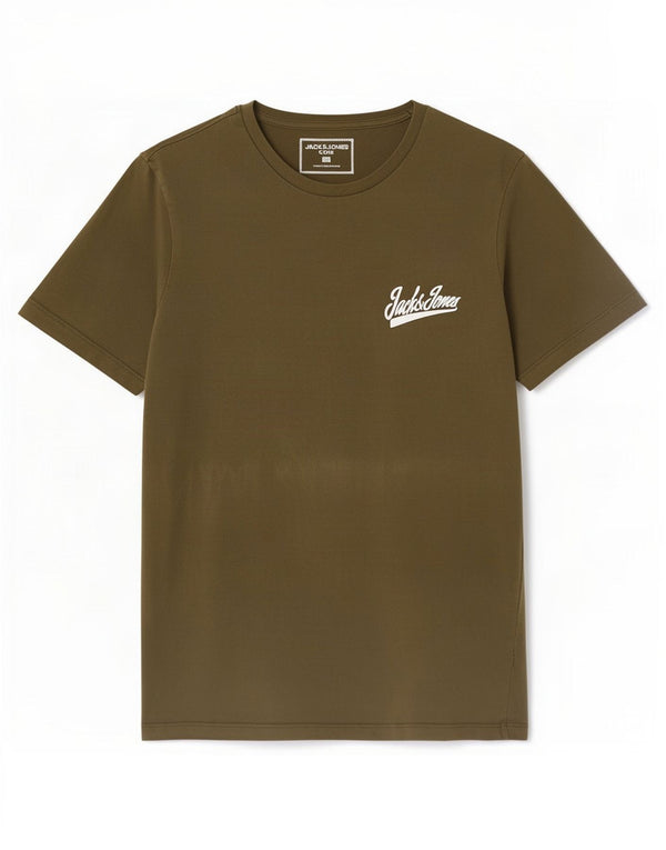 Jack & Jones Mens Graphic T-Shirt Top Small Khaki