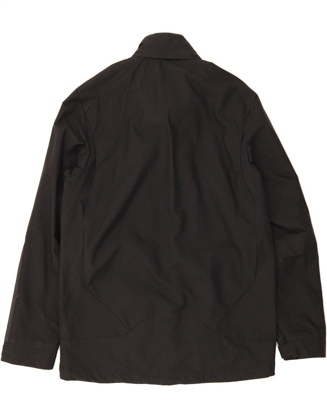 ADIDAS Mens Hooded Windbreaker Jacket UK 38 Medium Black Polyester Vintage Adidas and Second-Hand Adidas from Messina Hembry 