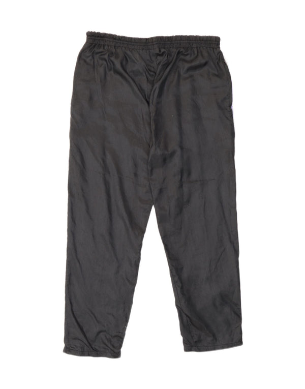 Vintage Herren-Trainingshose, Jogginghose, Mittelschwarz, Colourblock-Polyamid