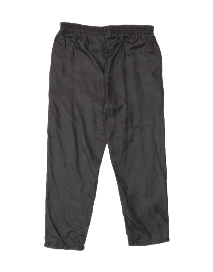 Vintage Herren-Trainingshose, Jogginghose, Mittelschwarz, Colourblock-Polyamid