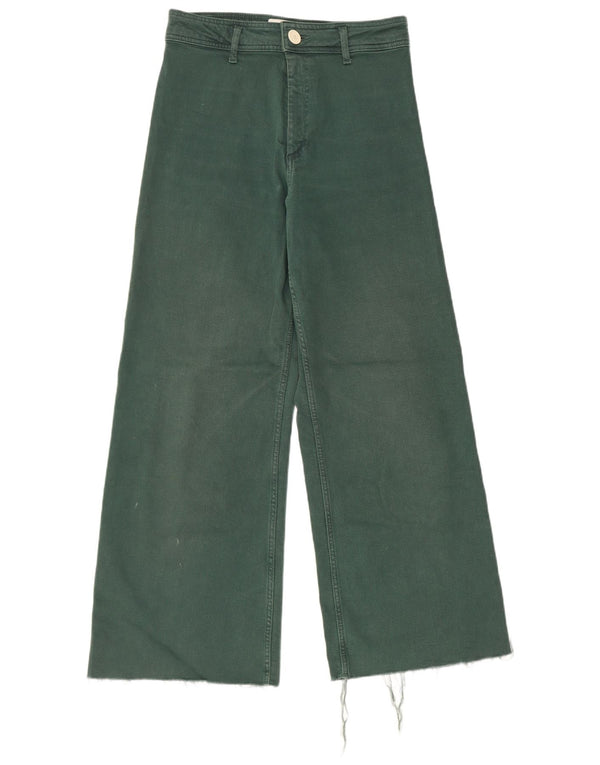 Zara Womens The Marine Straight Jeans EU 40 Medium W30 L30 Green