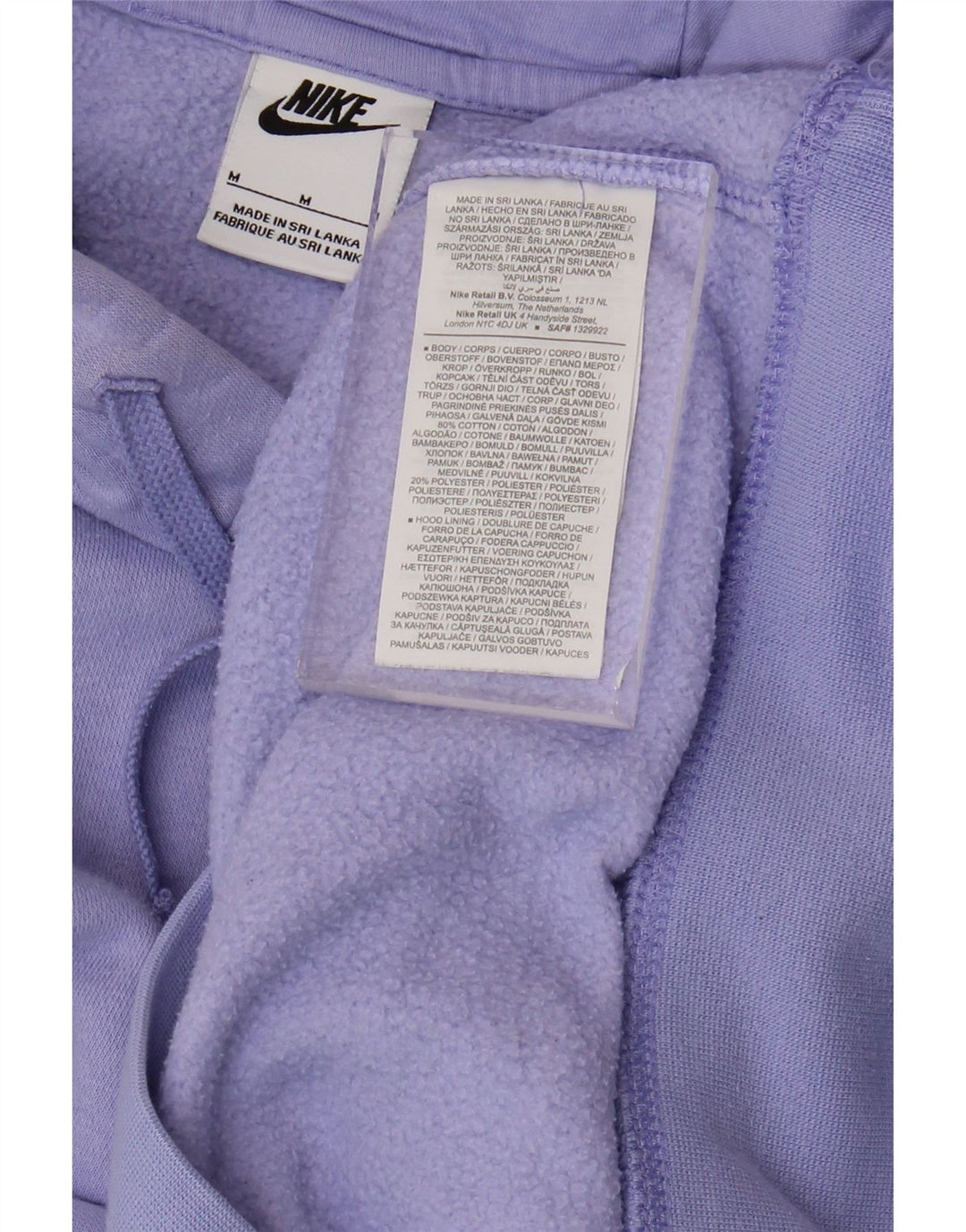 NIKE Herren-Kapuzenpullover aus mittelvioletter Baumwolle