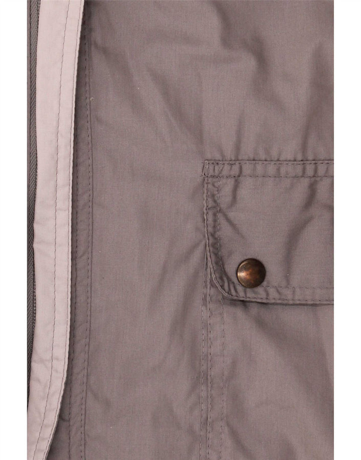 C & A Herren Bomberjacke IT 58 4XL Graues Colourblock-Polyester