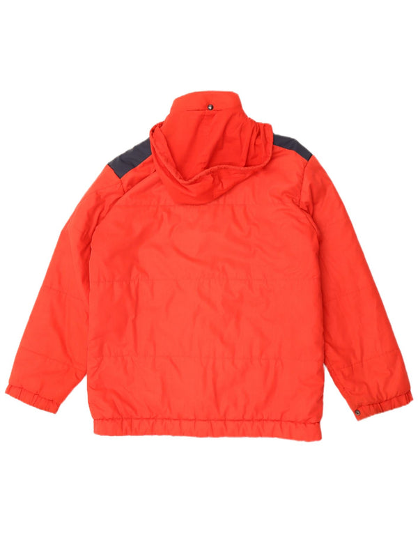 Wrangler Wattierte Damenjacke mit Kapuze, UK 20 2XL, Rot, Farbblock