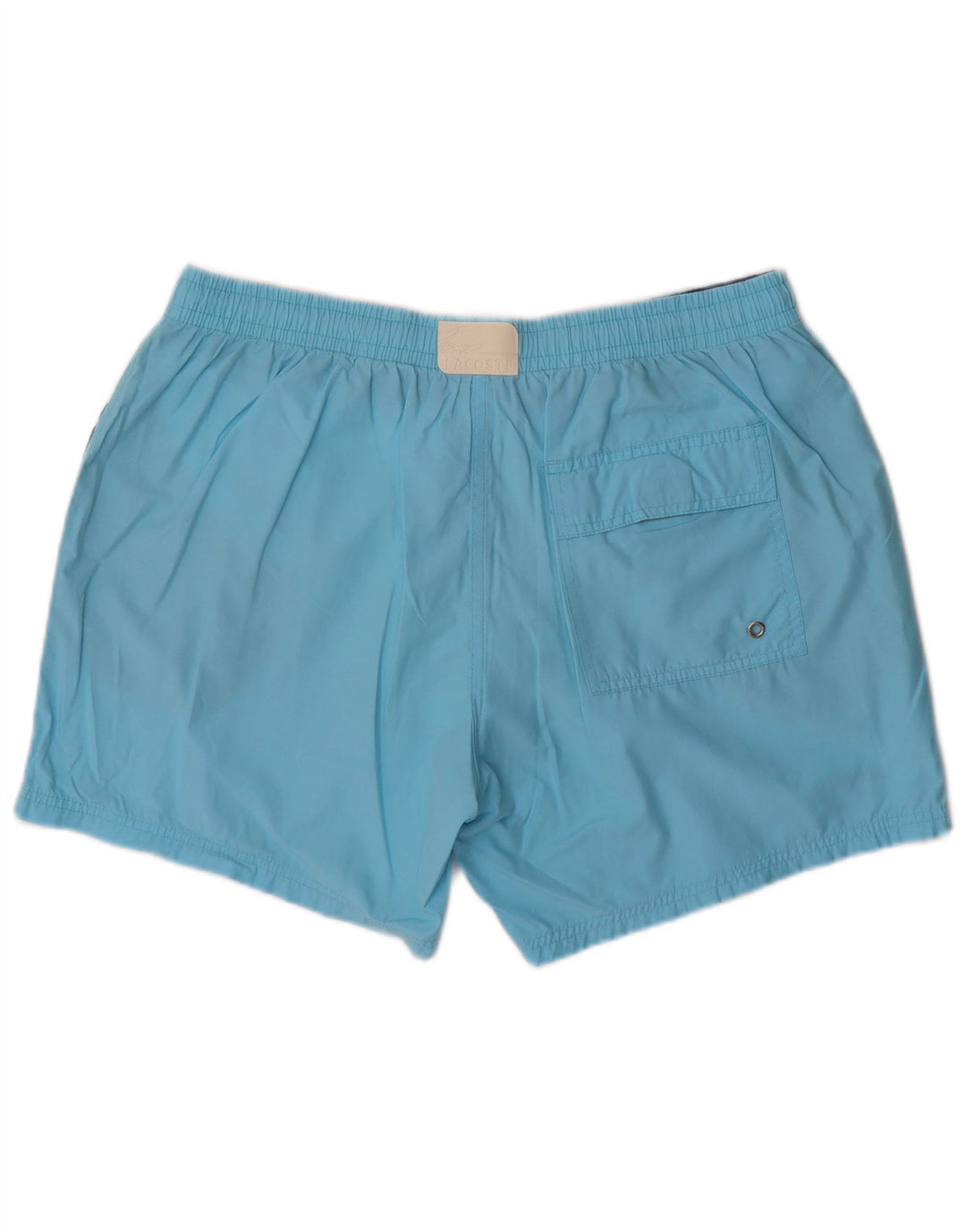 Lacoste Herren-Badeshorts, Größe 7 2XL, blaue Baumwolle