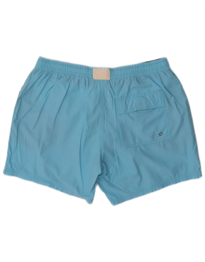 Lacoste Herren-Badeshorts, Größe 7 2XL, blaue Baumwolle