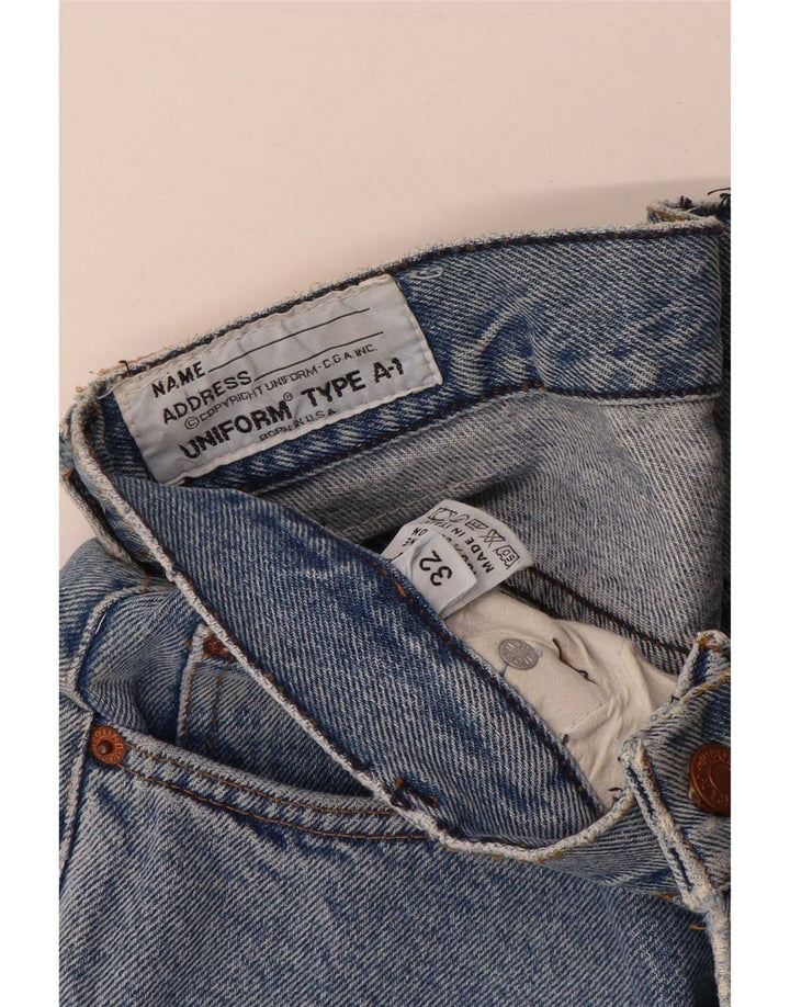 Uniform Herren Tapered Jeans W32 L28 Blaue Baumwolle