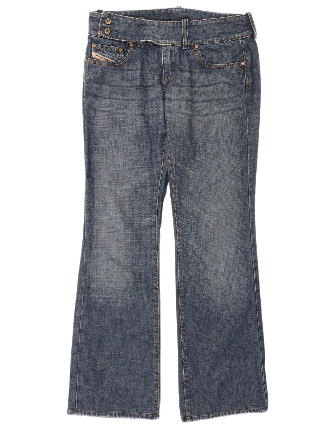 Diesel Damen Bootcut Jeans W27 L30 Blaue Baumwolle