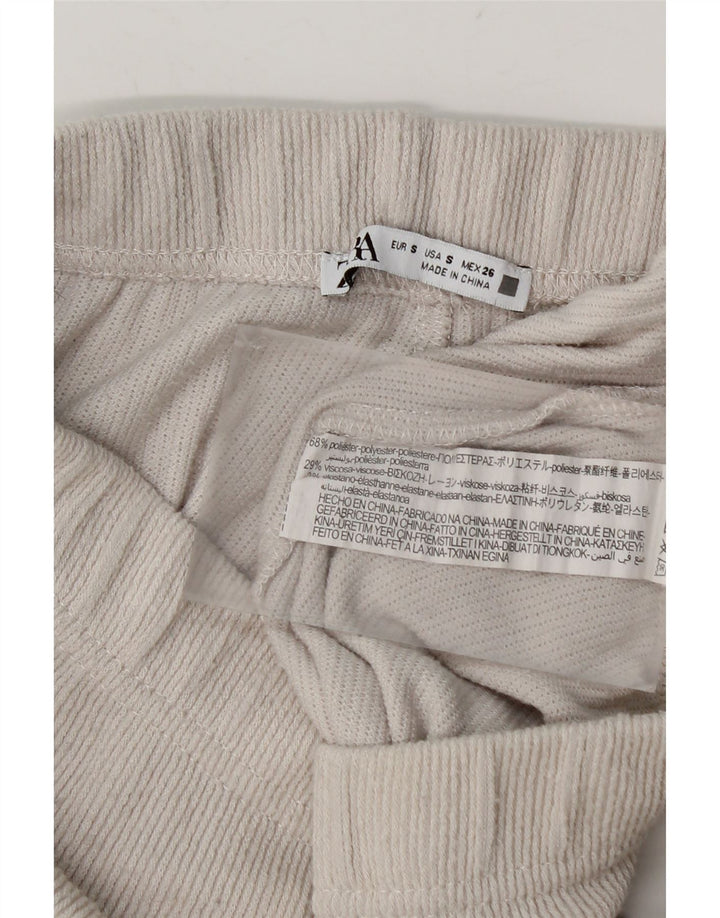 Zara Damen-Trainingshose, Gr. 10, Größe S, grau, Polyester