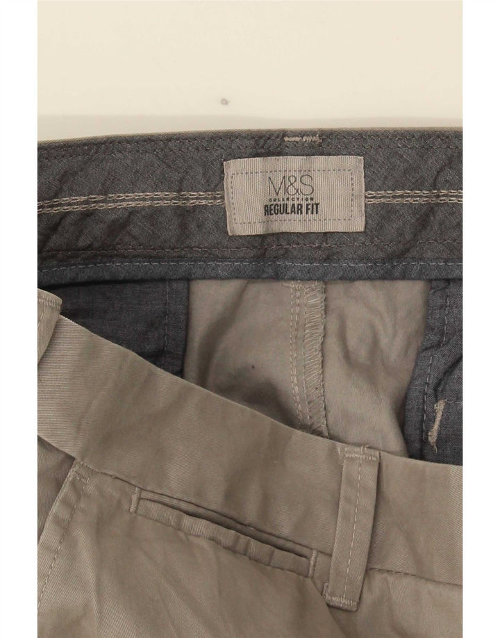 Marks & Spencer Herren-Chinohose mit normaler Passform, W36 L30, Grau